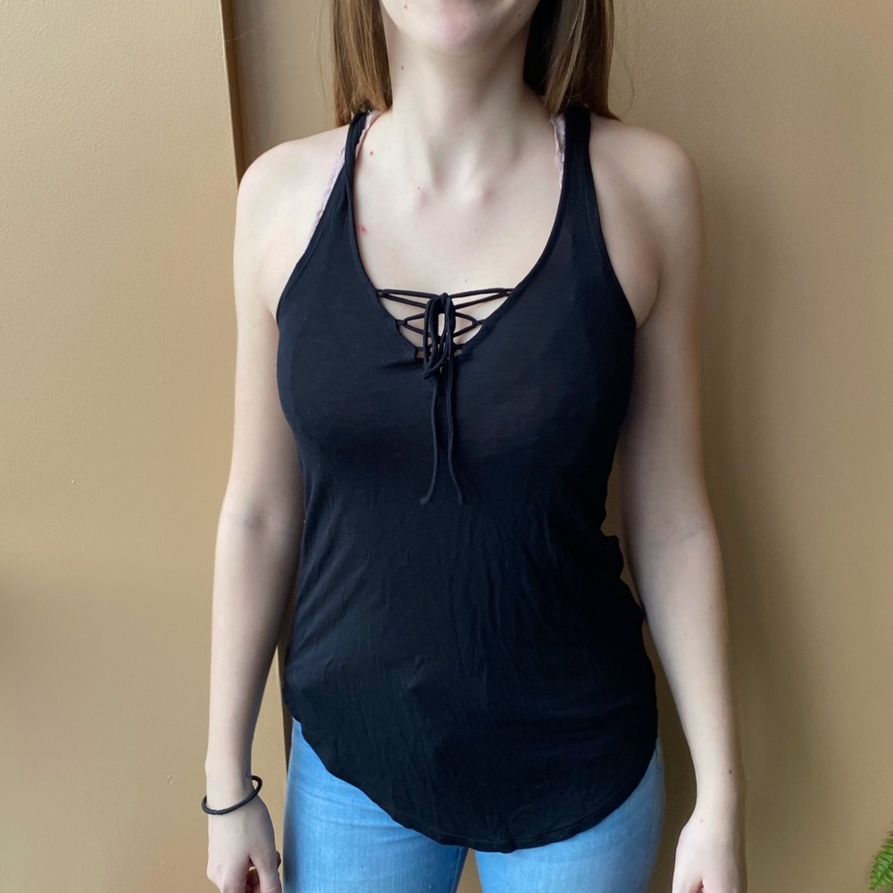Black tank top